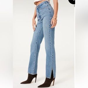 Good American - GOOD BOY Straight Leg Jean with Slit